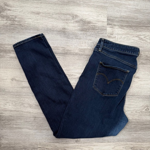 Levi's 721 High Rise Skinny Jeans Women's Size 33 Dark Wash Denim Pants - Picture 1 of 11